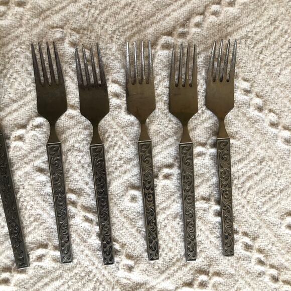 Vintage MCM United Silver Co Stainless Flatware Monterey Silver Japan 29 Pieces - Picture 15 of 16